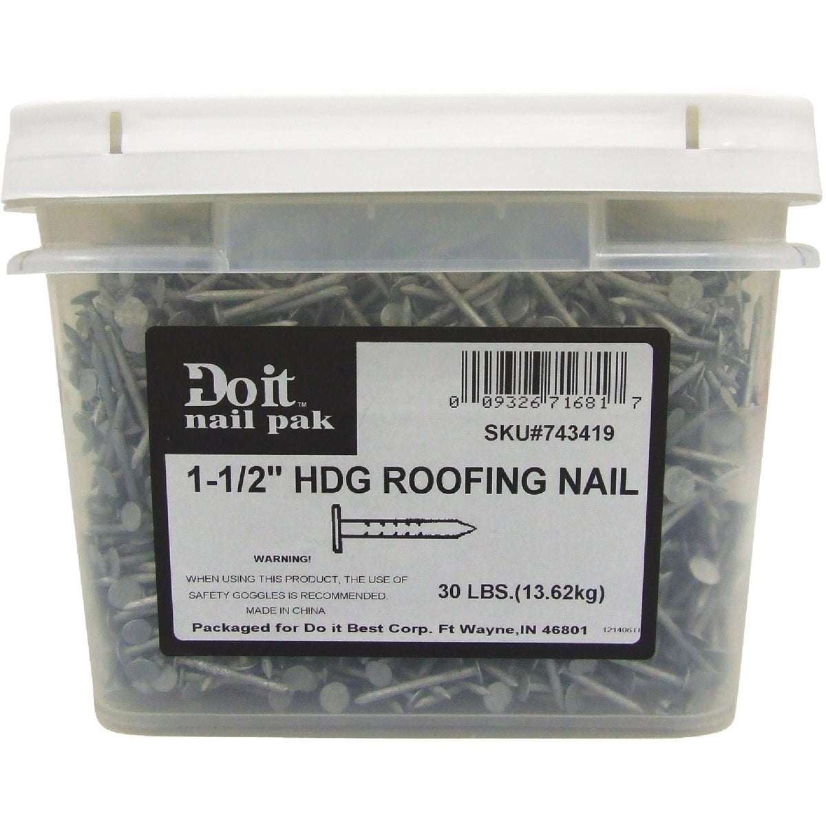 Do it Best 1-1/2 In. 11 ga Hot Galvanized Roofing Nails (5400 Ct., 30 Lb.) Image 2