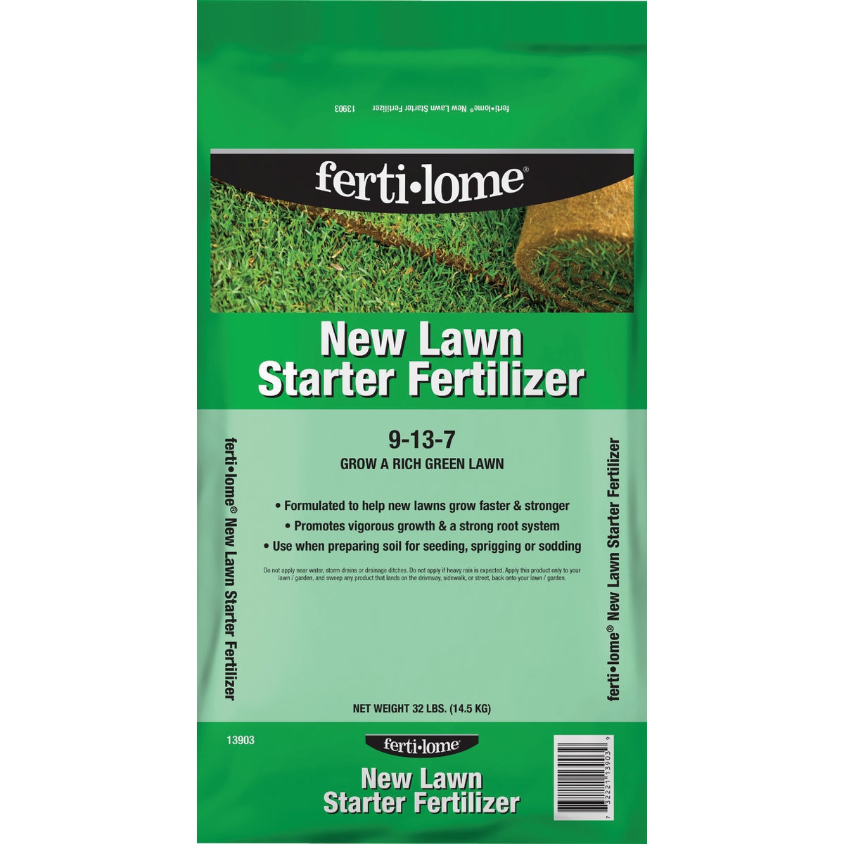 Ferti-lome 32 Lb. 8000 Sq. Ft. 9-13-7 New Lawn Starter Fertilizer