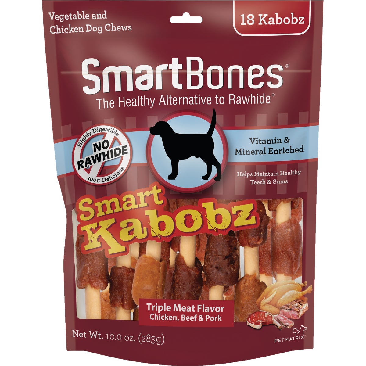 SmartBone Kabobz Chicken, Beef, & Pork Chew Bone (18-Pack)