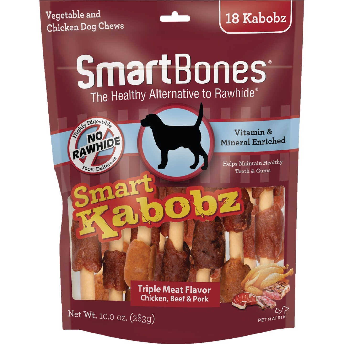 SmartBone Kabobz Chicken, Beef, & Pork Chew Bone (18-Pack) Image 1