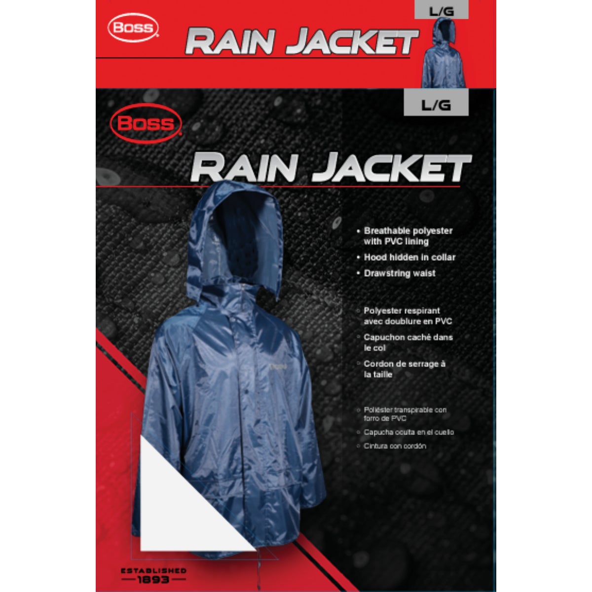 Boss Large Polyester Rain Jacket Image 2