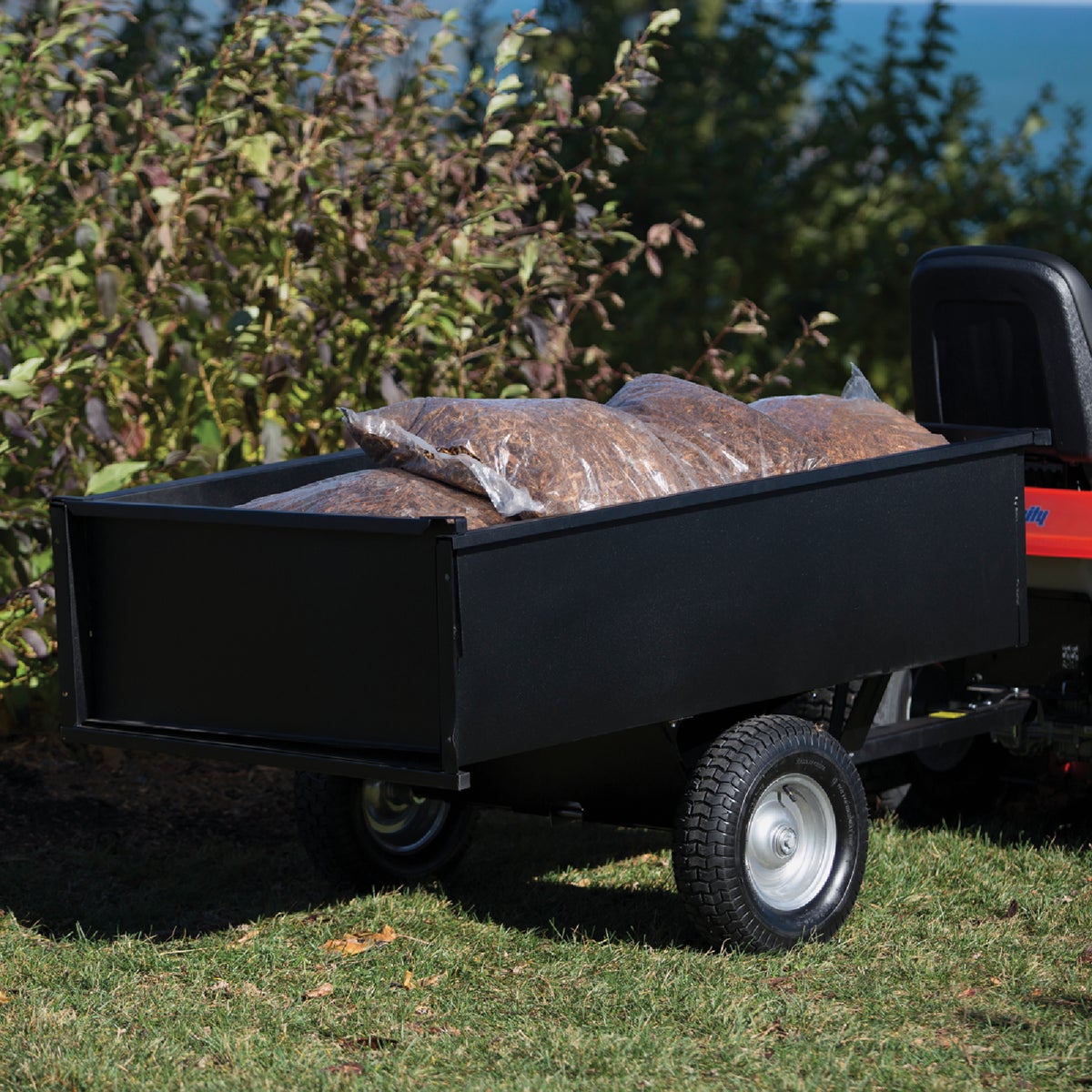 Milwaukee 17 Cu. Ft. 1500 Lb. Steel Tow-Behind Garden Cart Image 2