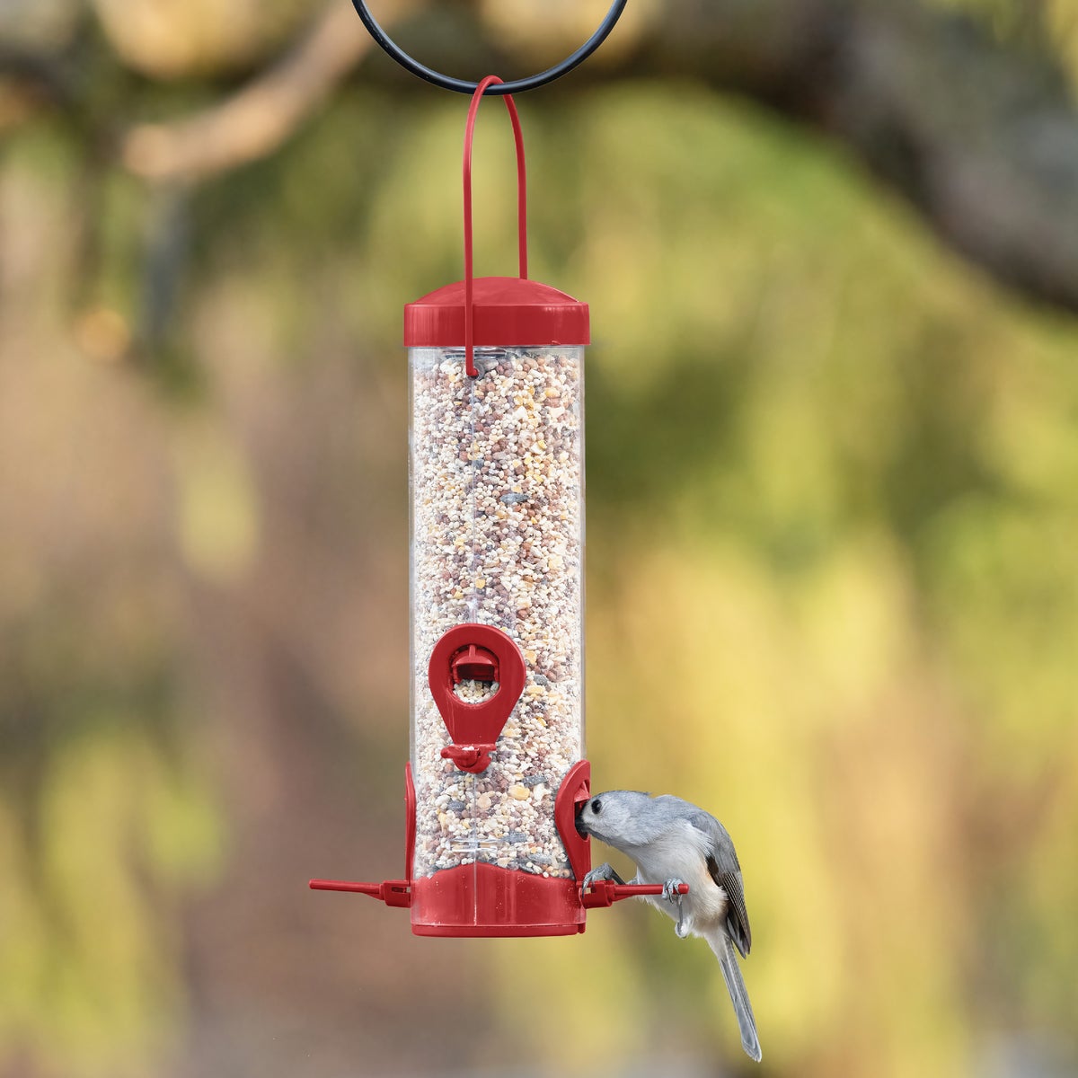 Perky-Pet Red 2-In-1 Tube Bird Feeder Image 3