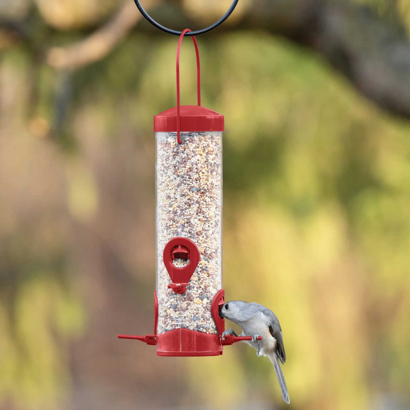 Perky-Pet Red 2-In-1 Tube Bird Feeder Image 3