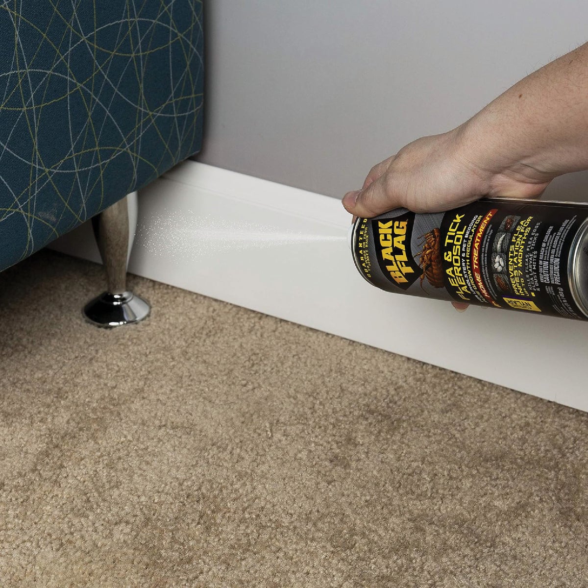 Black Flag 16 Oz. Aerosol Spray Flea & Tick Upholstery & Pet Bedding Home Treatment Plus Growth Regulator Image 4