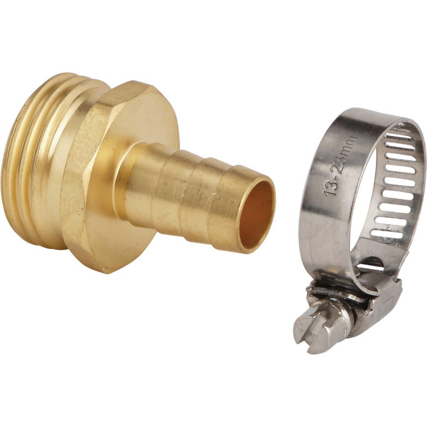 Best Garden 1/2 In. Male Brass Hose End Repair Hose Coupling Image 1