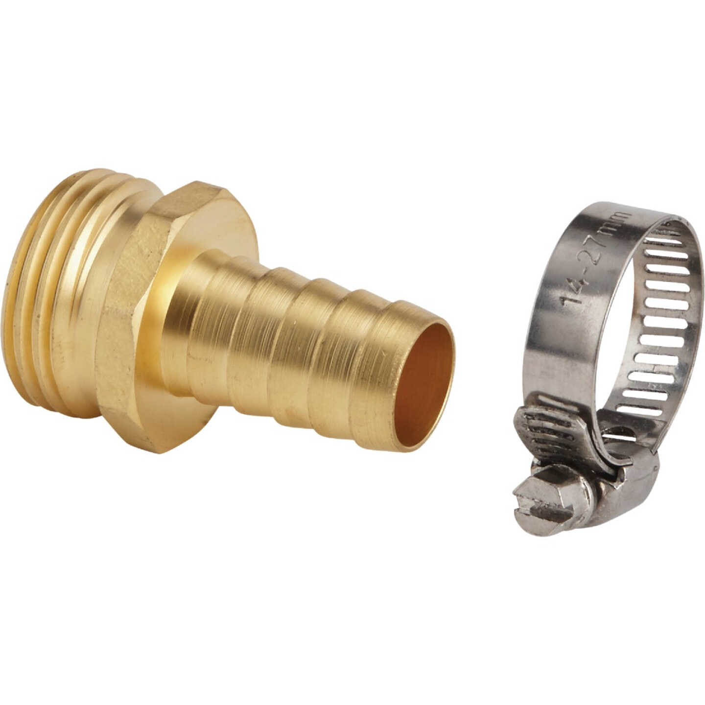 Best Garden 5/8 In. Male Brass Hose End Repair Hose Coupling Image 1
