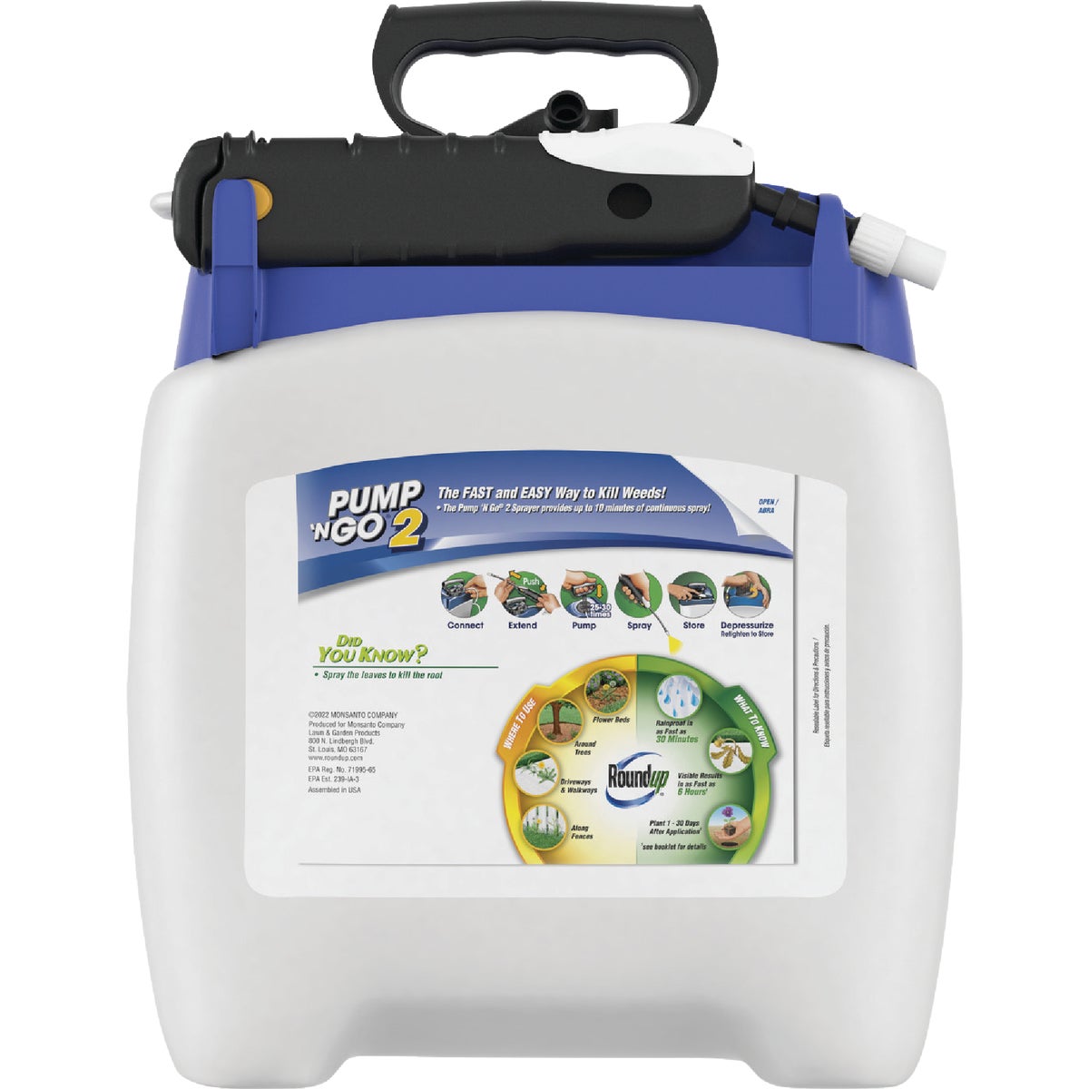Roundup Pump 'N Go 1.33 Gal. Exclusive Formula Weed & Grass Killer Image 2