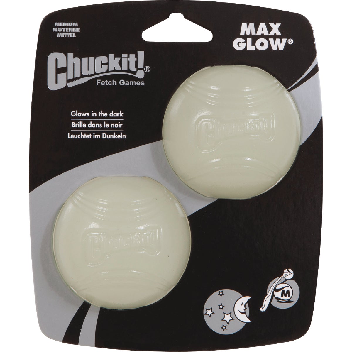 Chuckit Max Glow Medium Ball (2-Pack) Image 1