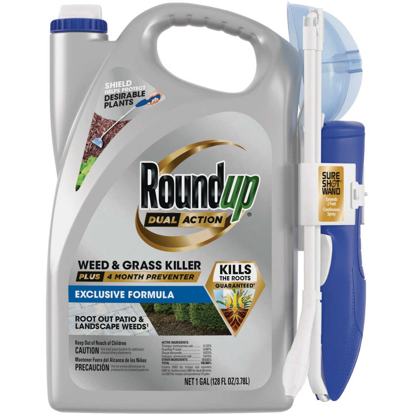 Roundup Dual Action 1 Gal. Weed & Grass Killer with Sure Shot Wand Image 1