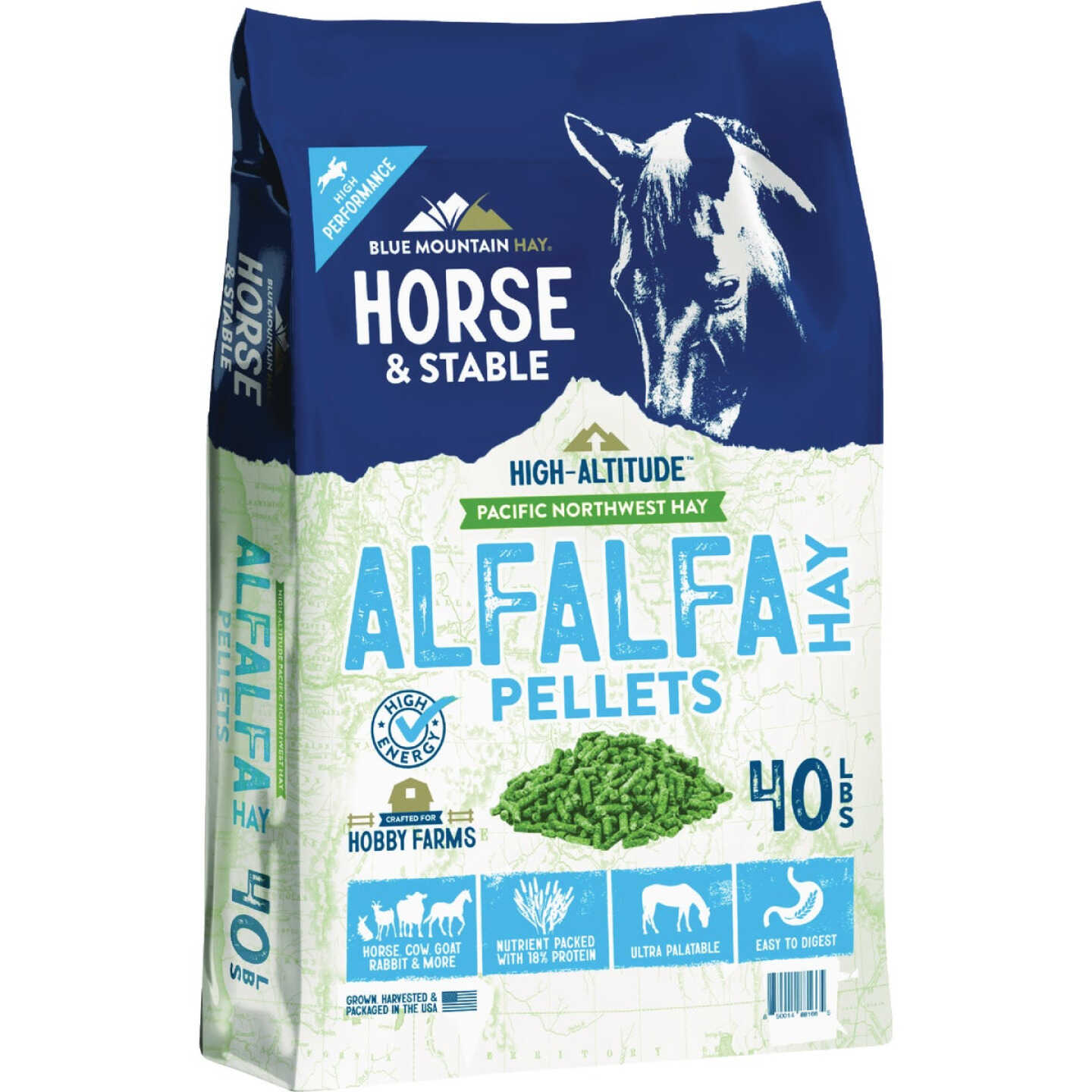 Blue Mountain Hay High Altitude 40 Lb. Alfalfa Hay Pellets Image 1