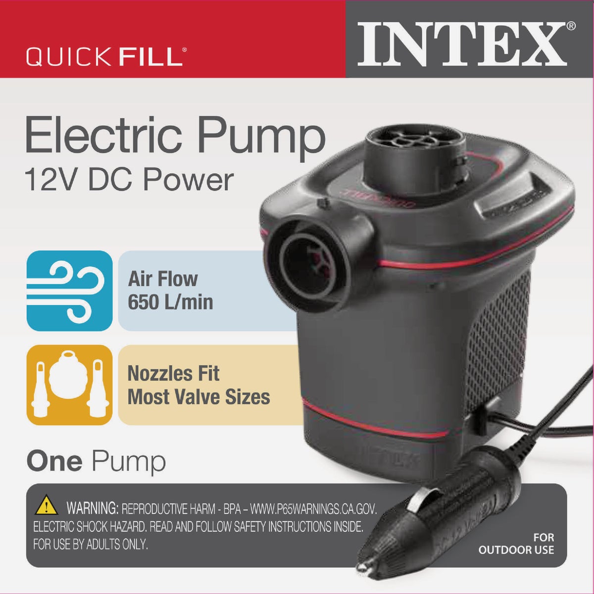 Intex Quick-Fill 12V DC Electric Air Pump Image 2