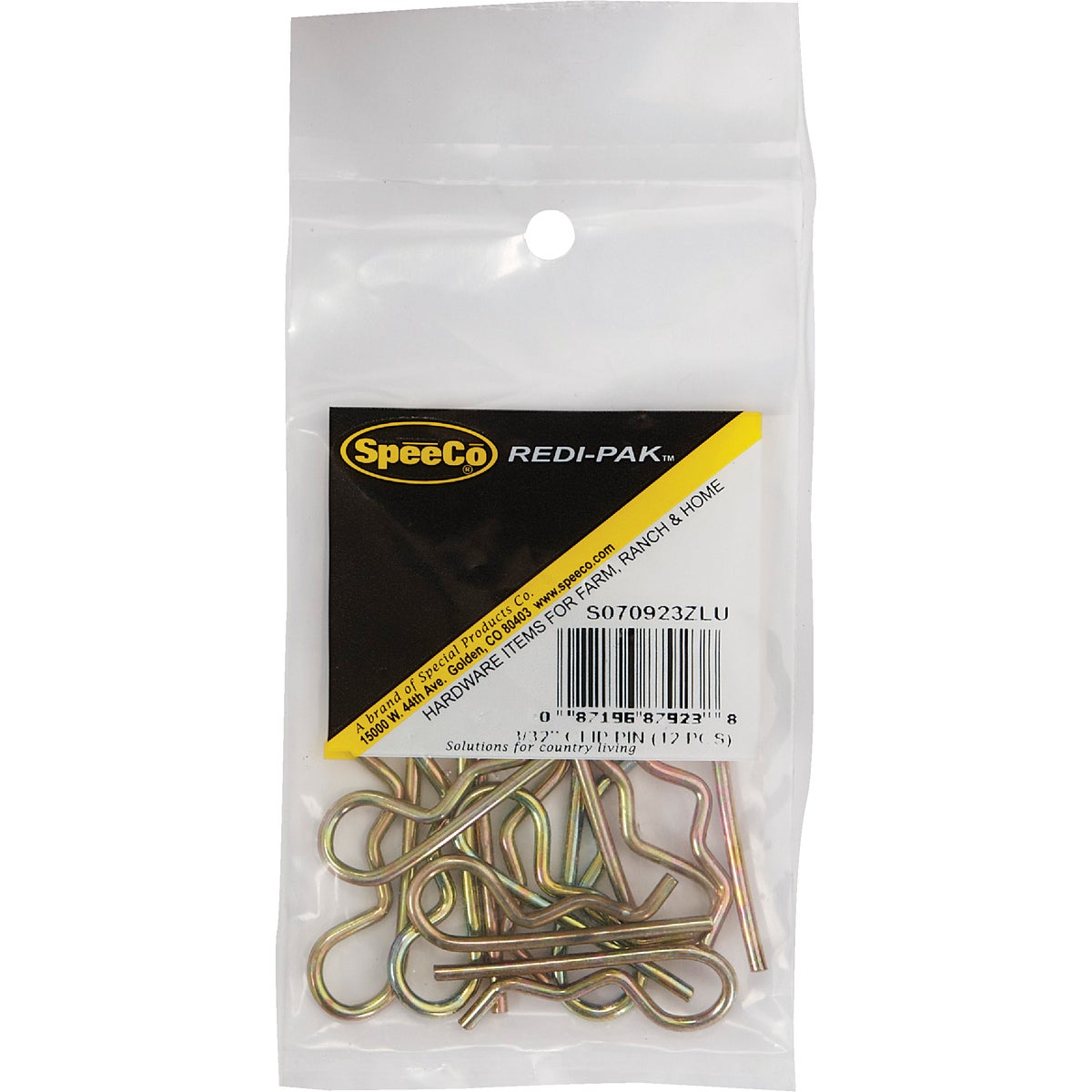 Koch 3/32 In. x 1-5/8 In. Yellow Zinc Dichromate-Plated Hitch Pin Clip (10-Pack) Image 2