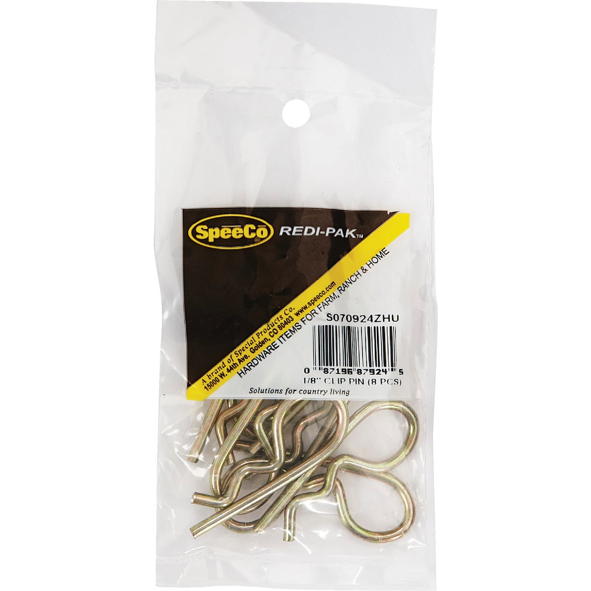 Koch 1/8 In. x 1-15/16 In. Yellow Zinc Dichromate-Plated Hitch Pin (8-Pack) Image 2