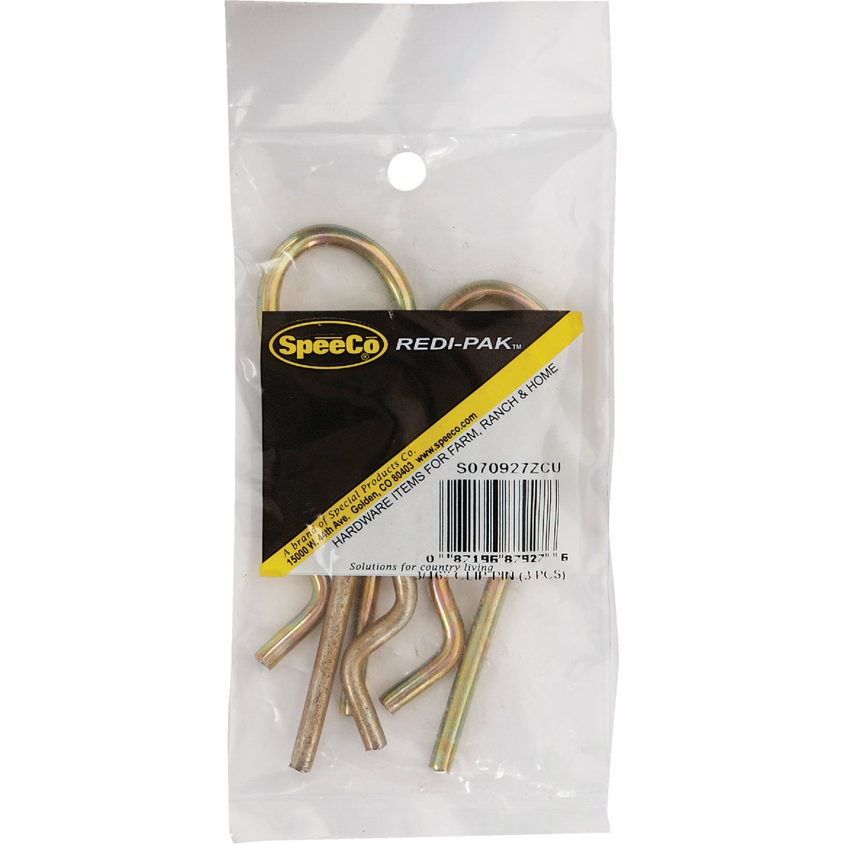 Koch 3/16 In. x 3/4 In. Yellow Zinc Dichromate-Plated Hitch Pin Clip (5-Pack) Image 2