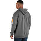 Berne Men's Medium Regular Graphite Signature Sleeve Hooded Pullover Sweatshirt Image 4