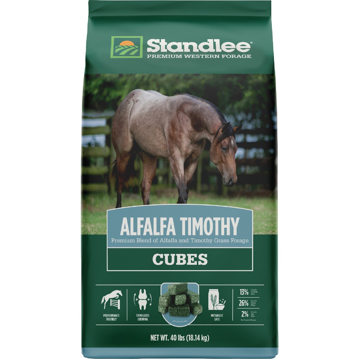 Standlee Premium Western Forage 40 Lb. Alfalfa & Timothy Cubes
