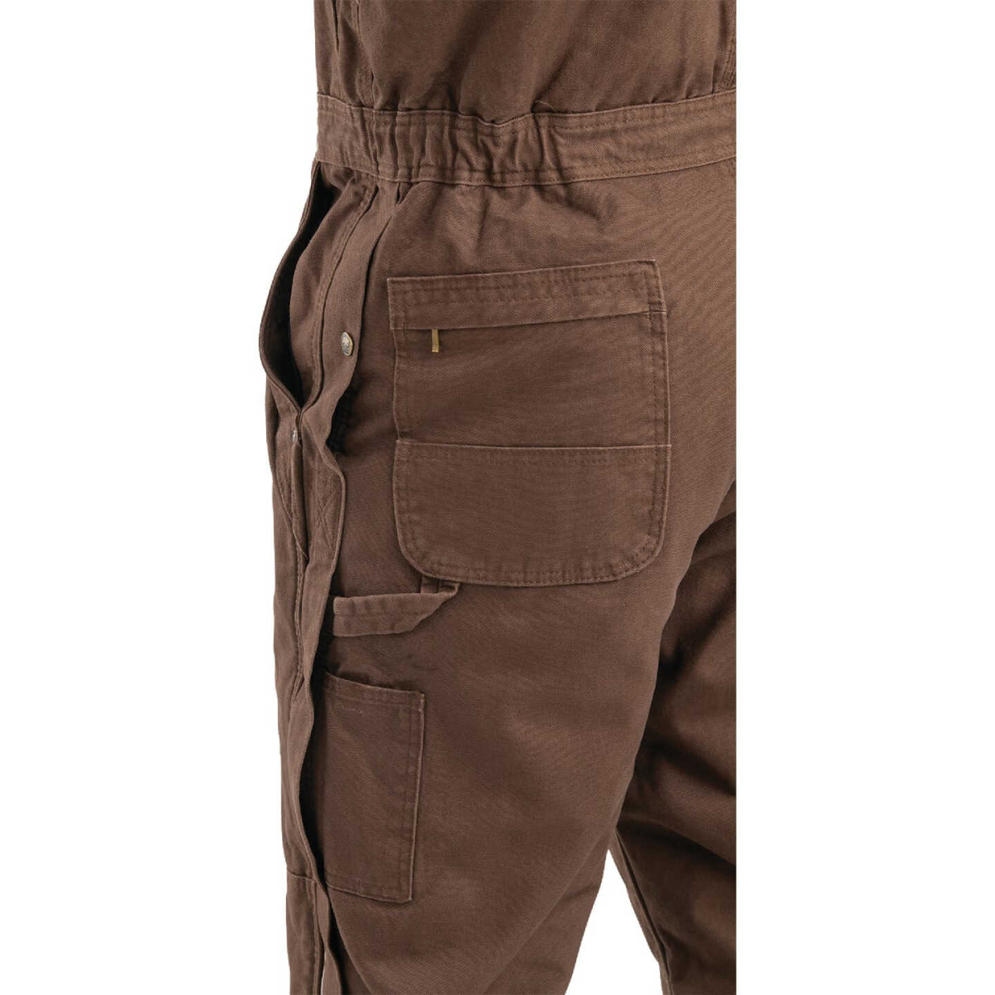 Berne Men's Medium Bark Heartland Insulated Washed Duck Bib Overalls Image 5