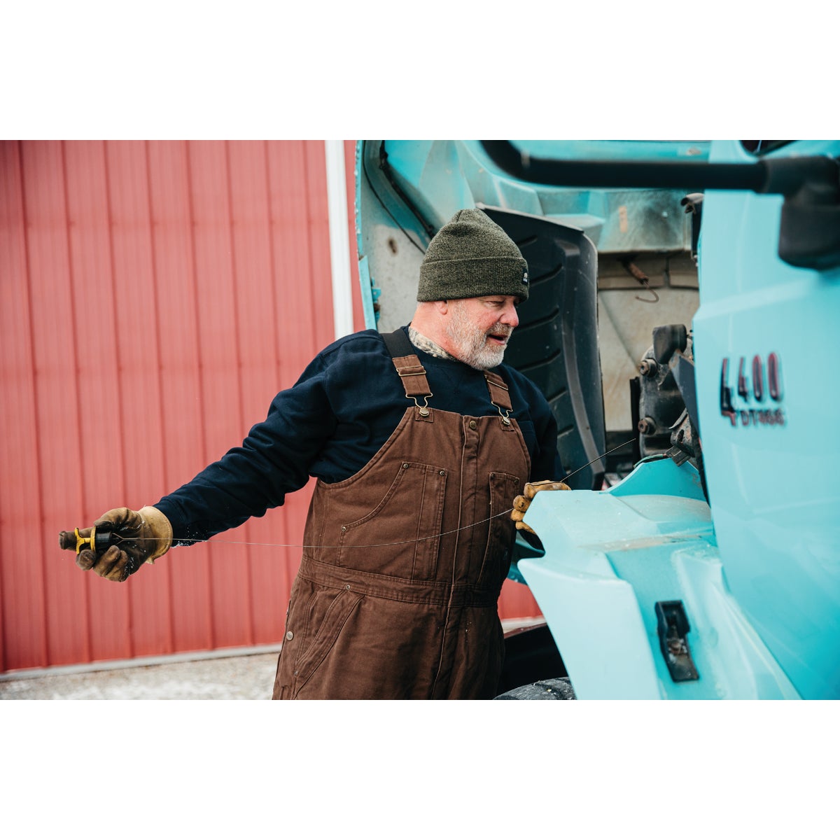 Berne Men's Medium Bark Heartland Insulated Washed Duck Bib Overalls Image 2