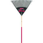 Truper Tru Tough 30 In. Poly Head Clog-Resistant Leaf Rake with 48 In. Wood Handle Image 1