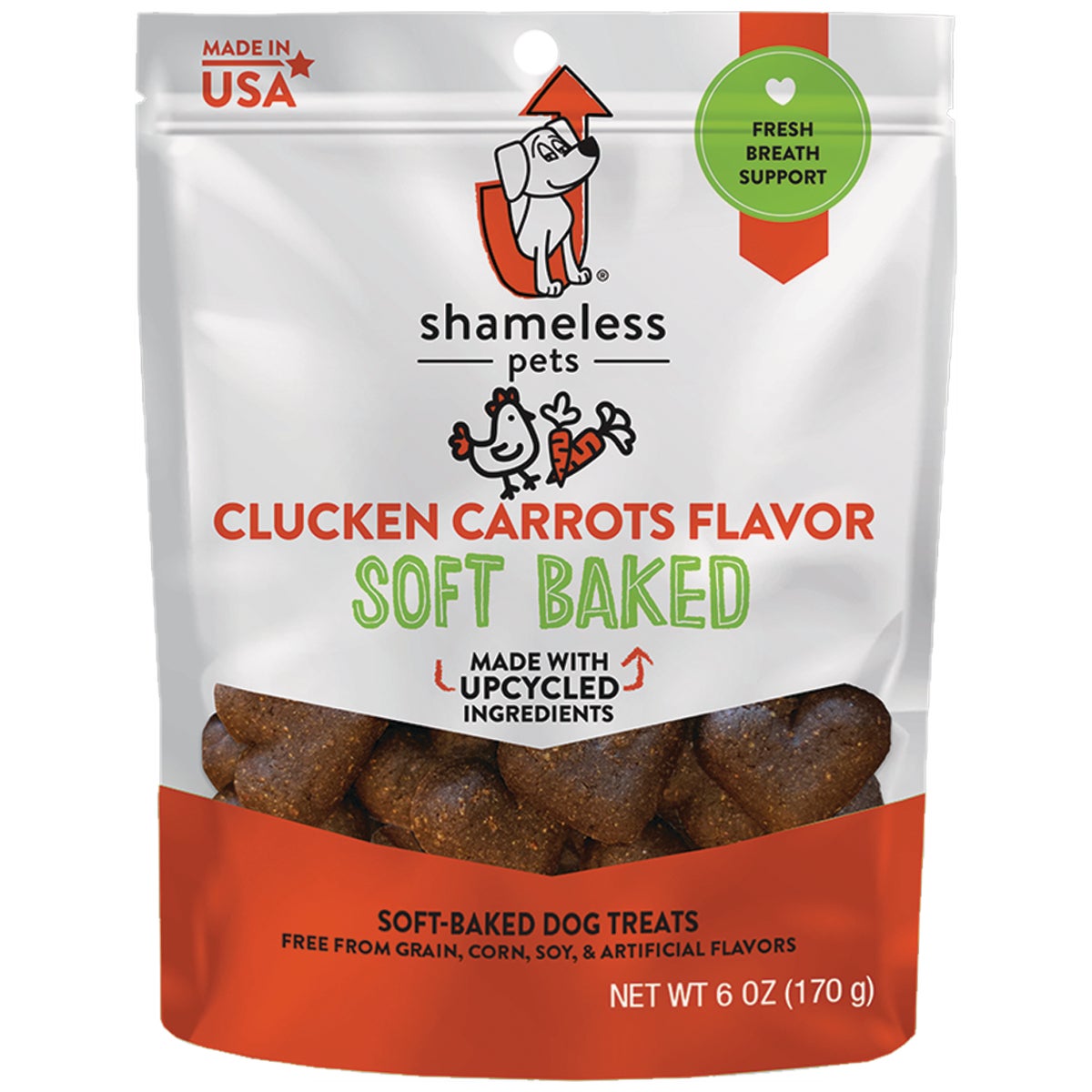 Shameless Pets Clucken Carrots Soft Baked Dog Treat, 6 Oz.