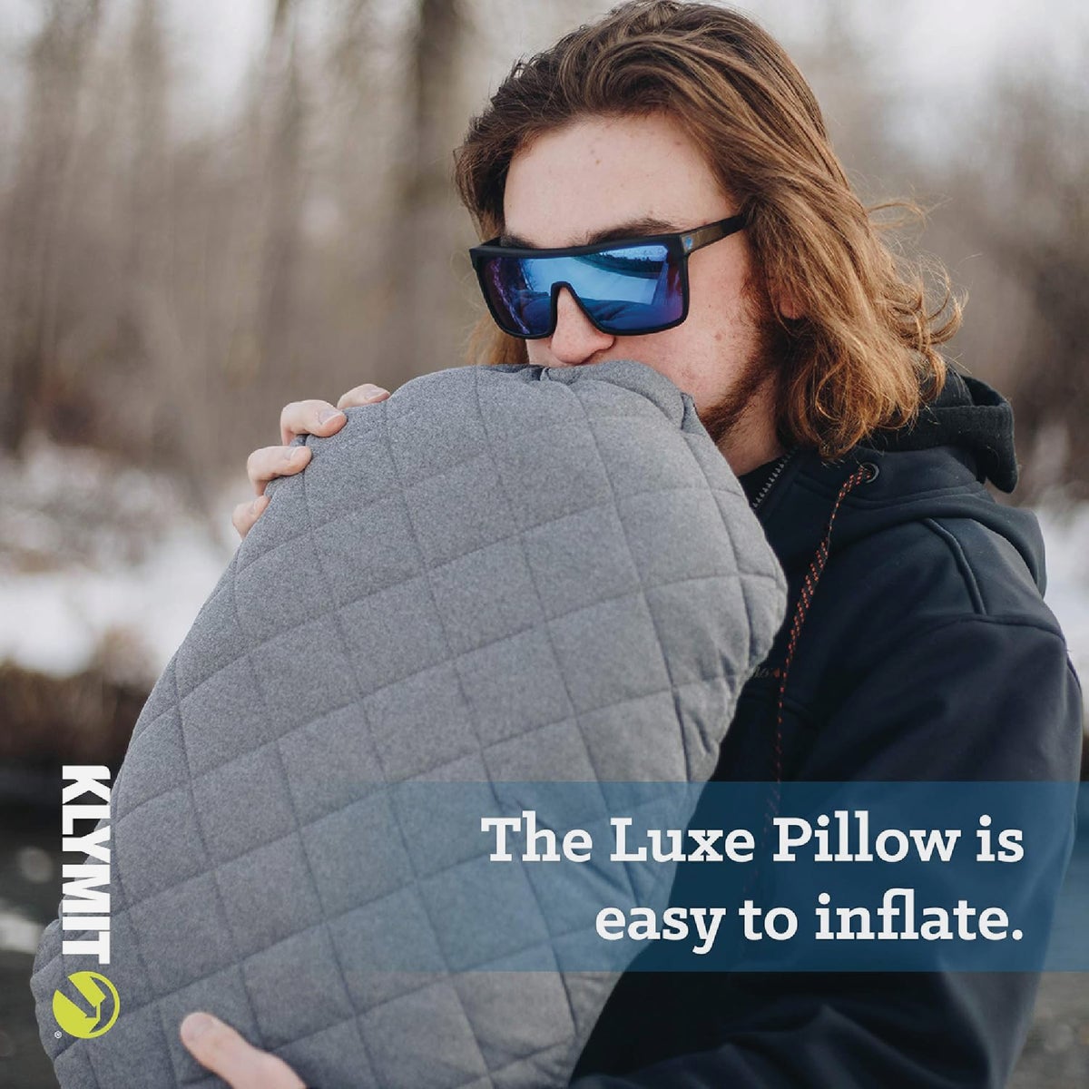 Klymit Luxe Gray Camping Pillow Image 3