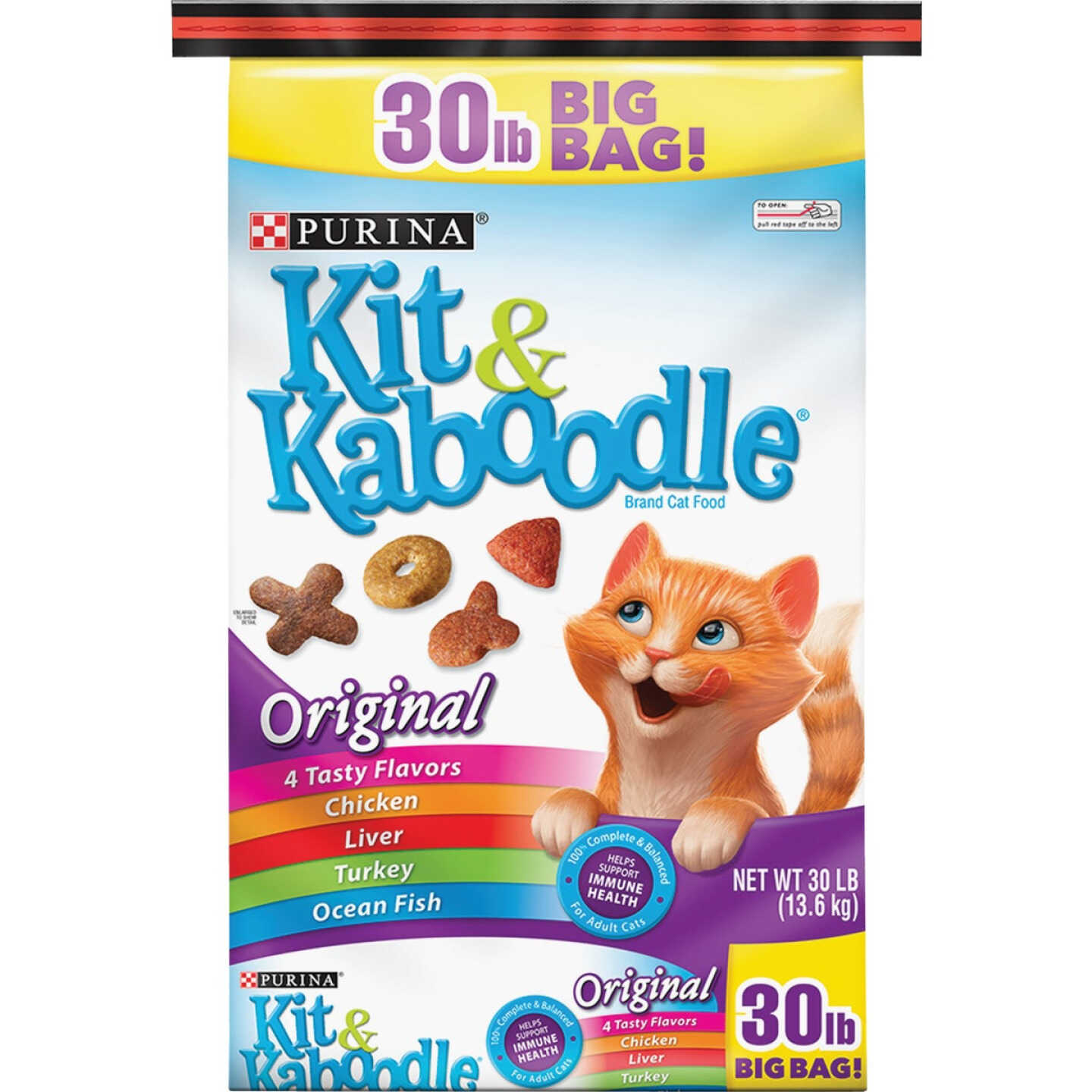 Purina Kit & Kaboodle 30 Lb. Chicken, Liver, Turkey, & Fish Flavor Adult Dry Cat Food Image 1