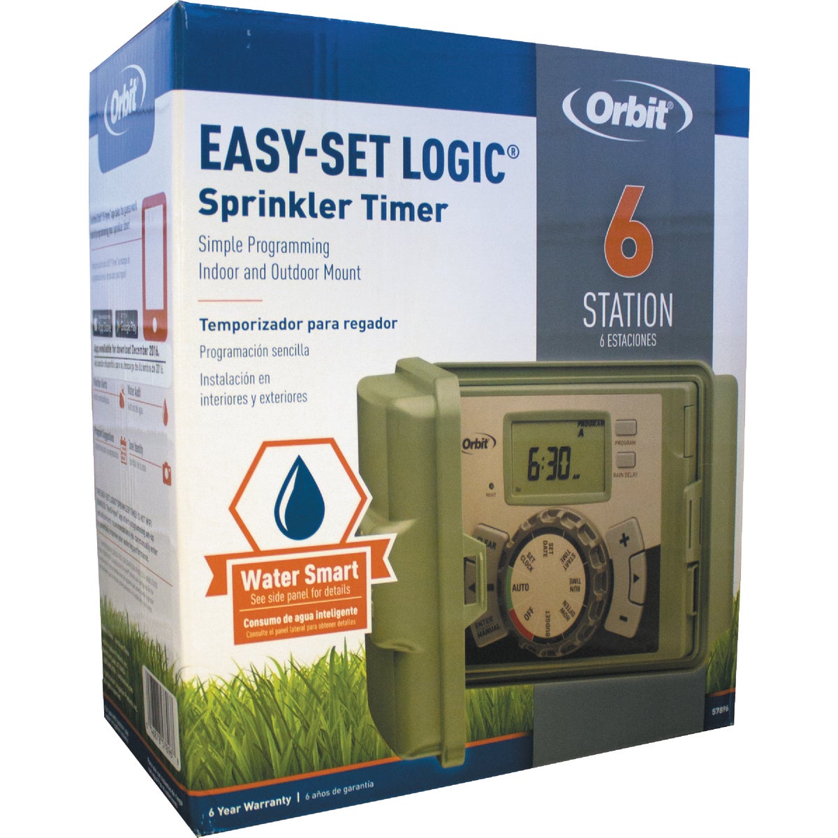 Orbit Easy-Set Logic 6-Station Indoor/Outdoor Sprinkler System Timer Image 2