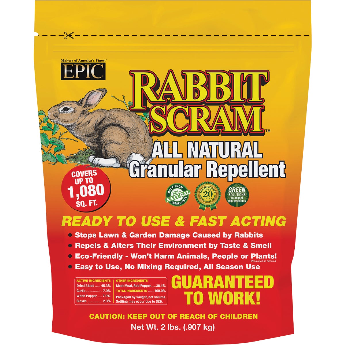 Rabbit Scram 2 Lb. Granular Organic Rabbit Repellent