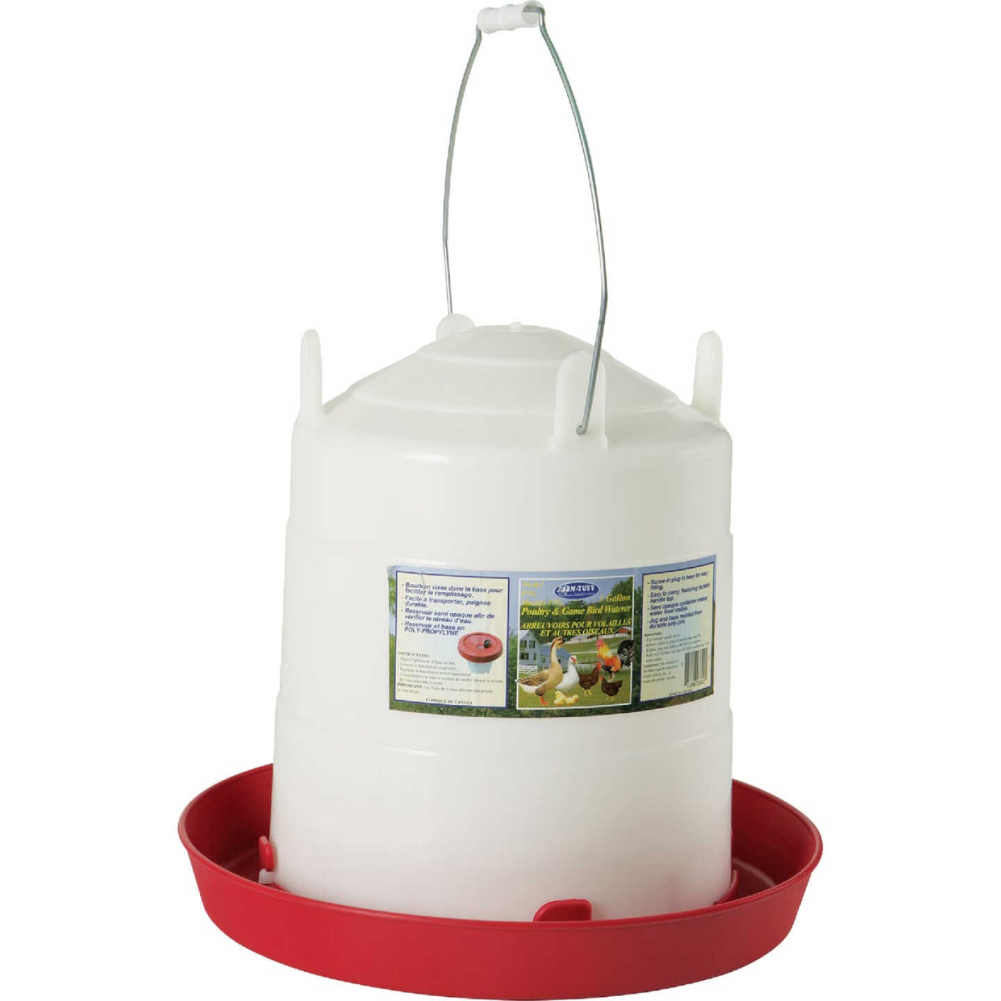 Farm-Tuff 3 Gal. Poly Bottom Fill Poultry Fountain Image 3