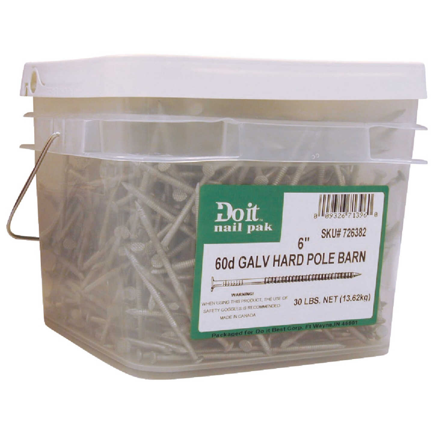 Do it Best 3-1/2 In. x 9 ga x 16d Hot Galvanized Ring Shank Pole Barn Nails (1710 Ct., 30 Lb.) Image 2