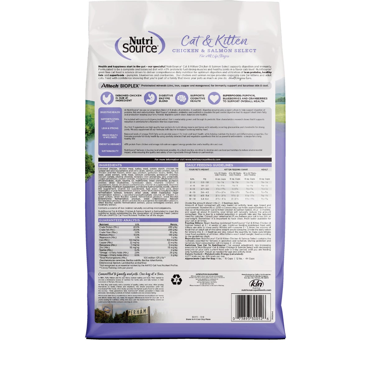 NutriSource 4 Lb. Chicken & Salmon Grain Free Dry Cat & Kitten Food Image 7