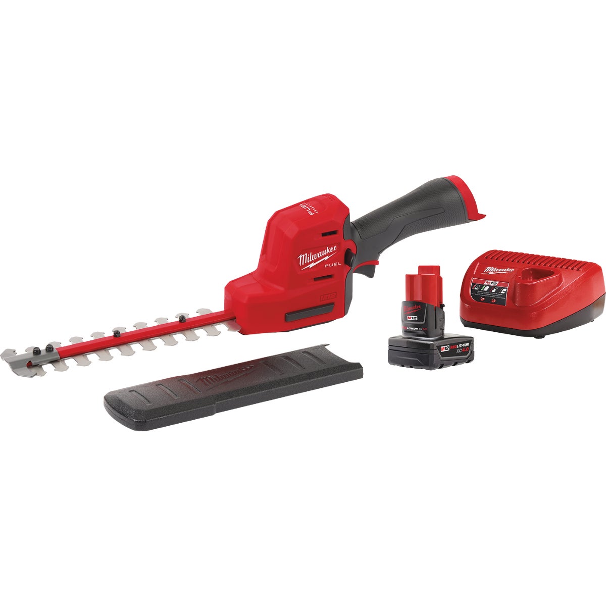 Milwaukee M12 FUEL 8 In. Cordless Hedge Trimmer Kit with 4.0 Ah Battery & Charger