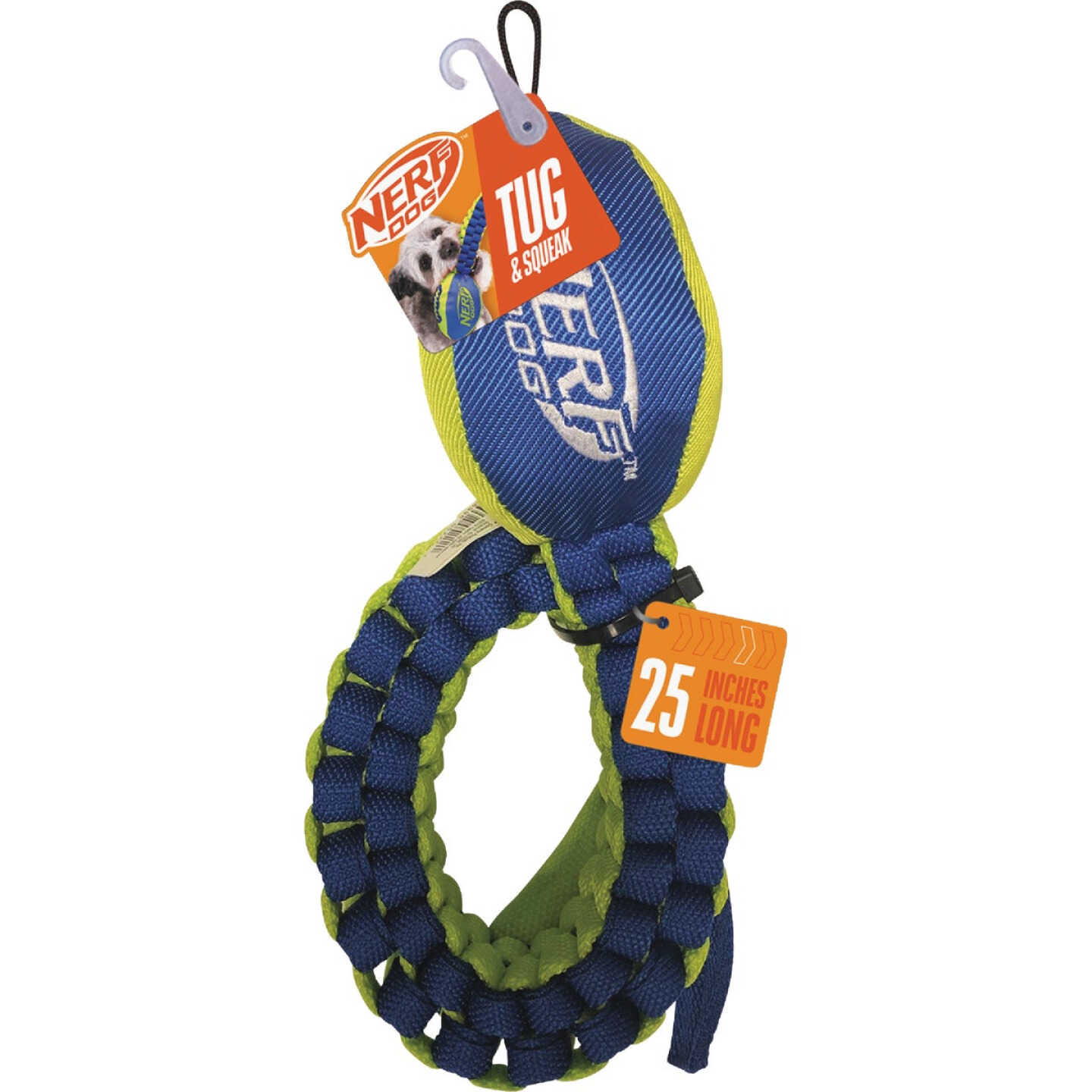 Nerf Dog 25 In. Nylon Squeak Vortex Chain Tug Image 1