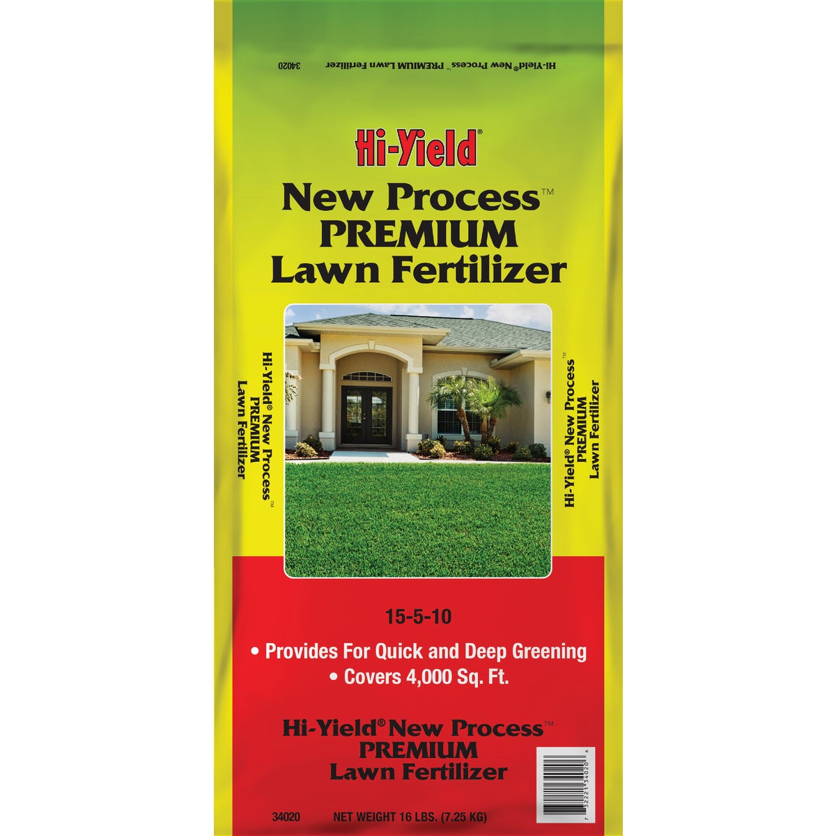 Hi-Yield New Process 16 Lb. 4000 Sq. Ft. 15-5-10 Premium Lawn Fertilizer