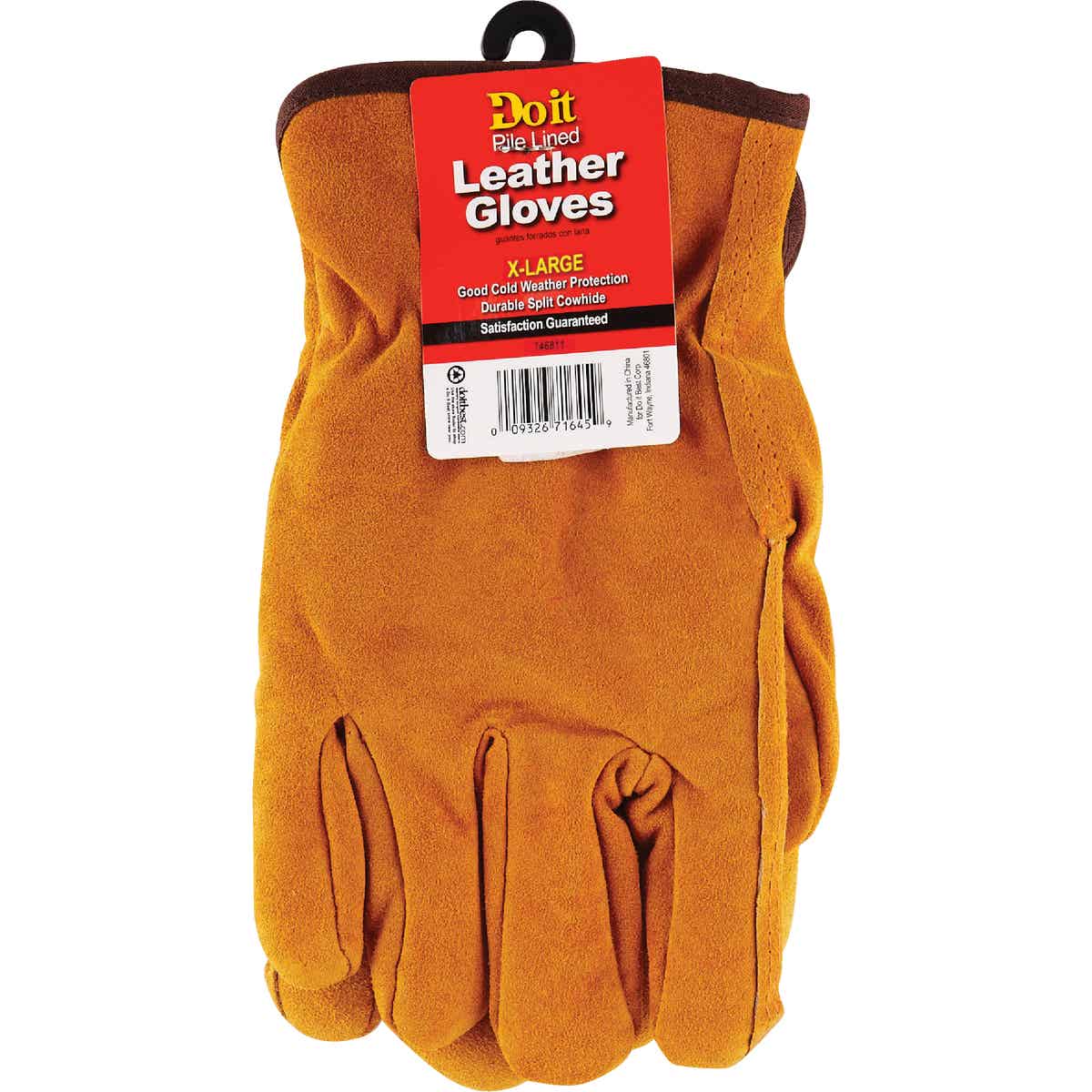 Do it Men's XL Lined Leather Winter Work Glove Image 3