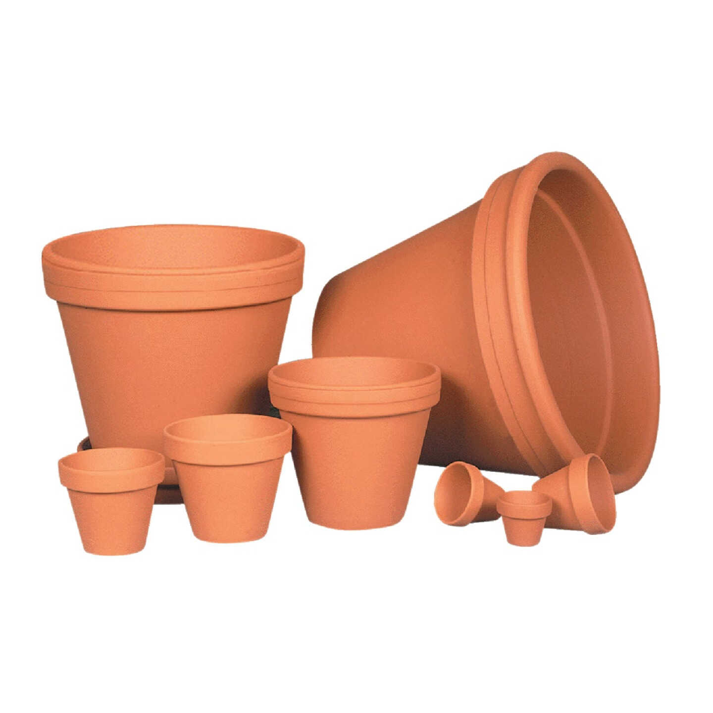 Deroma 6.3 In. Red Terra Cotta Clay Standard Planter Image 3