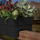 Bloem Finley 24 In. W. Recycled Ocean Plastic Black Rail Planter Image 3