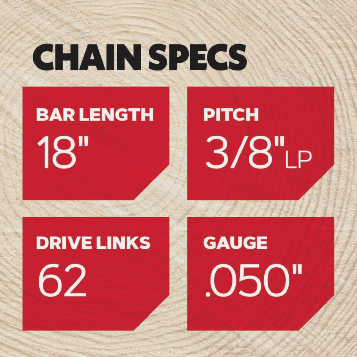 Oregon S62 AdvanceCut Chainsaw Chain for 18 In. Bar - 62 Drive Links Fits Husqvarna, Echo, Poulan, Craftsman, Echo, Senix & More Image 5