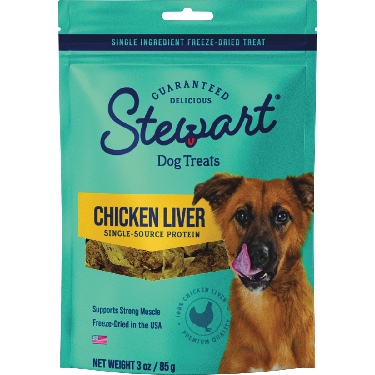 Stewart 3 Oz. Pouch Freeze-Dried Chicken Liver Dog Treat