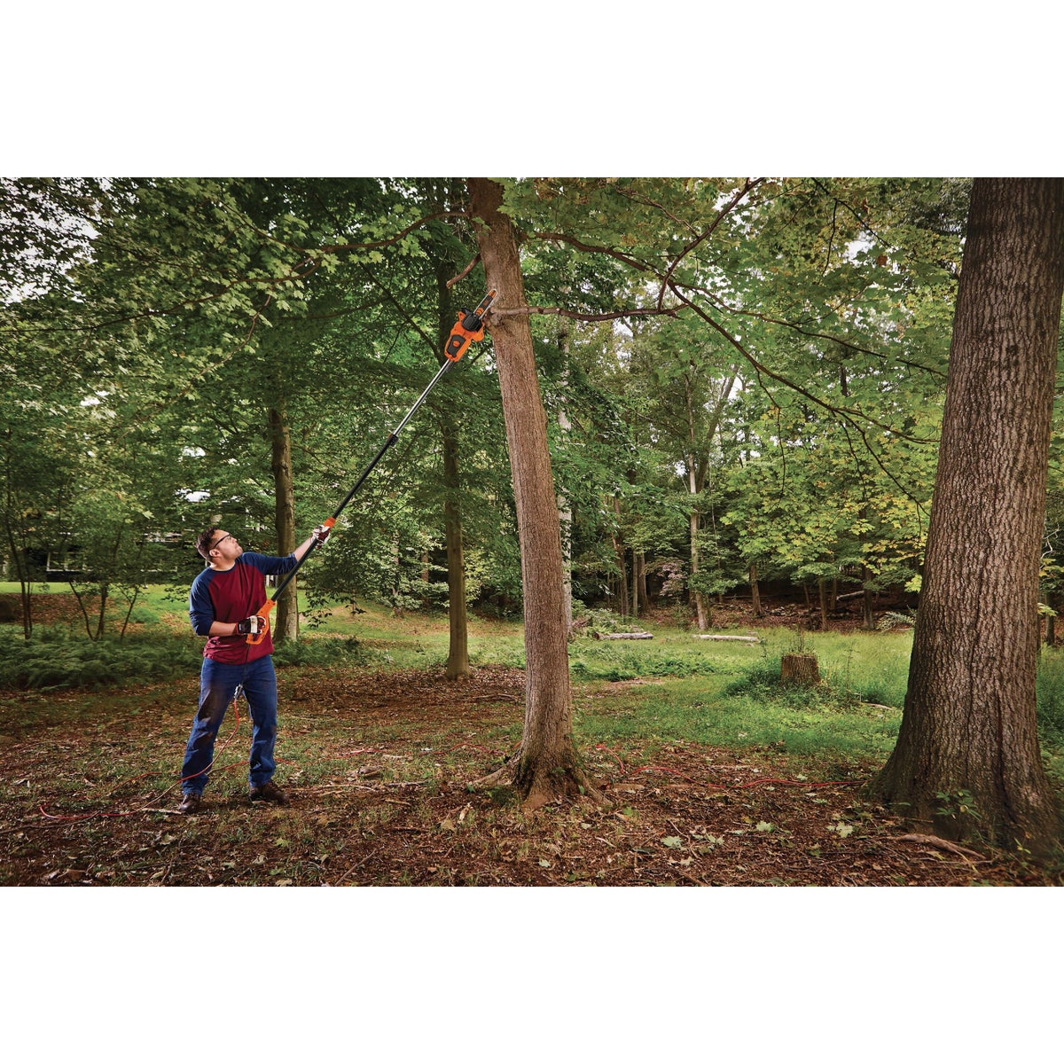 Black & Decker 10 In. 8A 2-in-1 Electric Pole Chainsaw Image 2