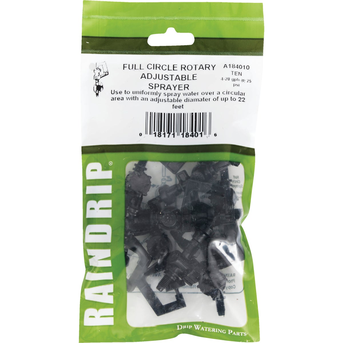 Raindrip Full Circle Adjustable Rotary Sprinkler (10-Pack) Image 2