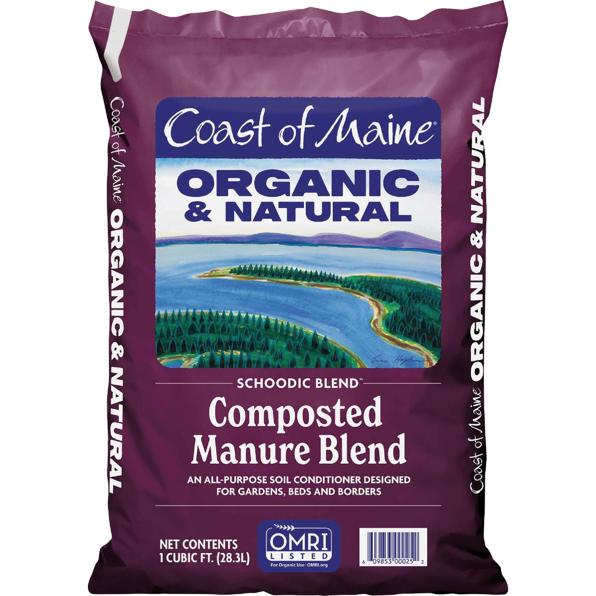 Coast of Maine Schoodic Blend 40 Lb. 1 Cu. Ft. Organic & Natural Composted Manure