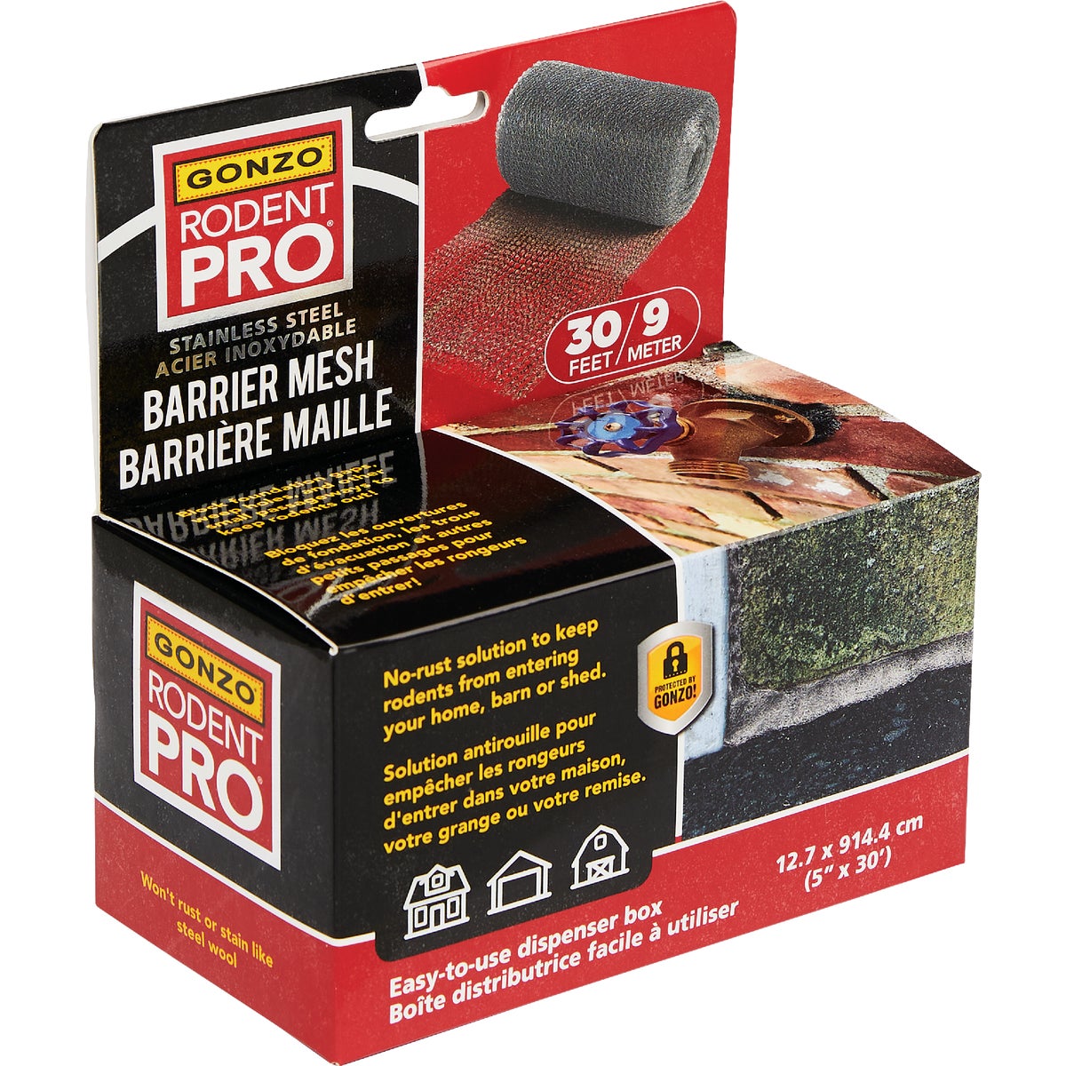 Gonzo RodentPro 5 In. x 30 Ft. Stainless Steel Barrier Mesh