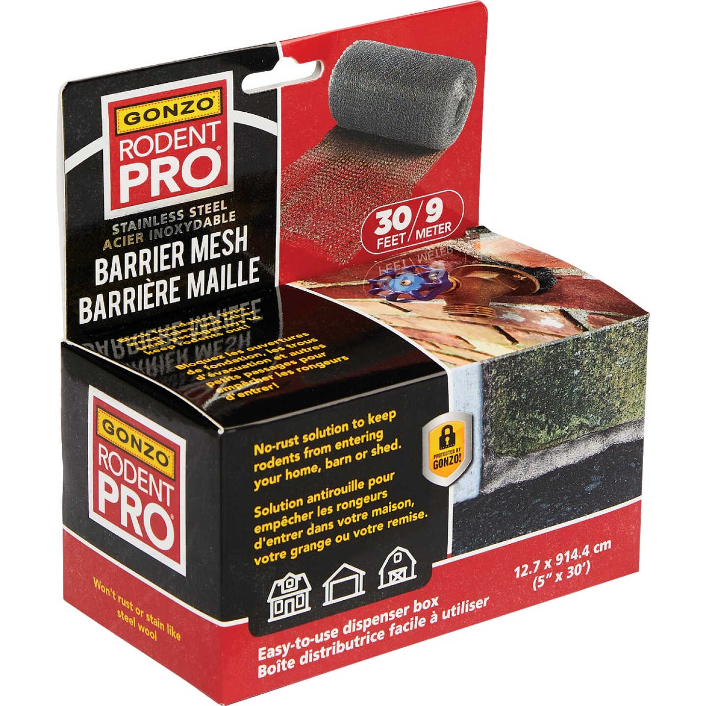 Gonzo RodentPro 5 In. x 30 Ft. Stainless Steel Barrier Mesh Image 1