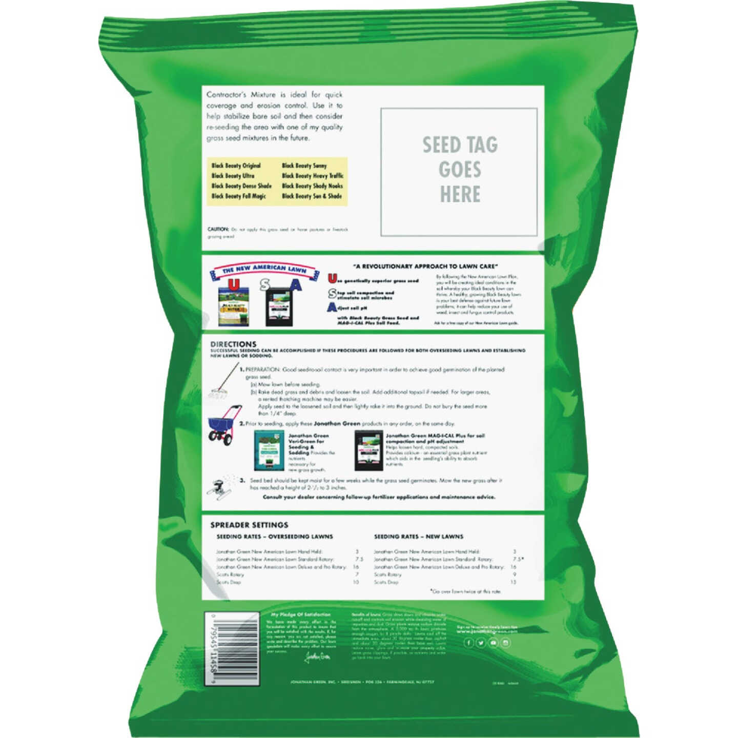 Jonathan Green 50 Lb. 6500 Sq. Ft. Coverage Sun & Moderate Shade Grass Seed Image 3