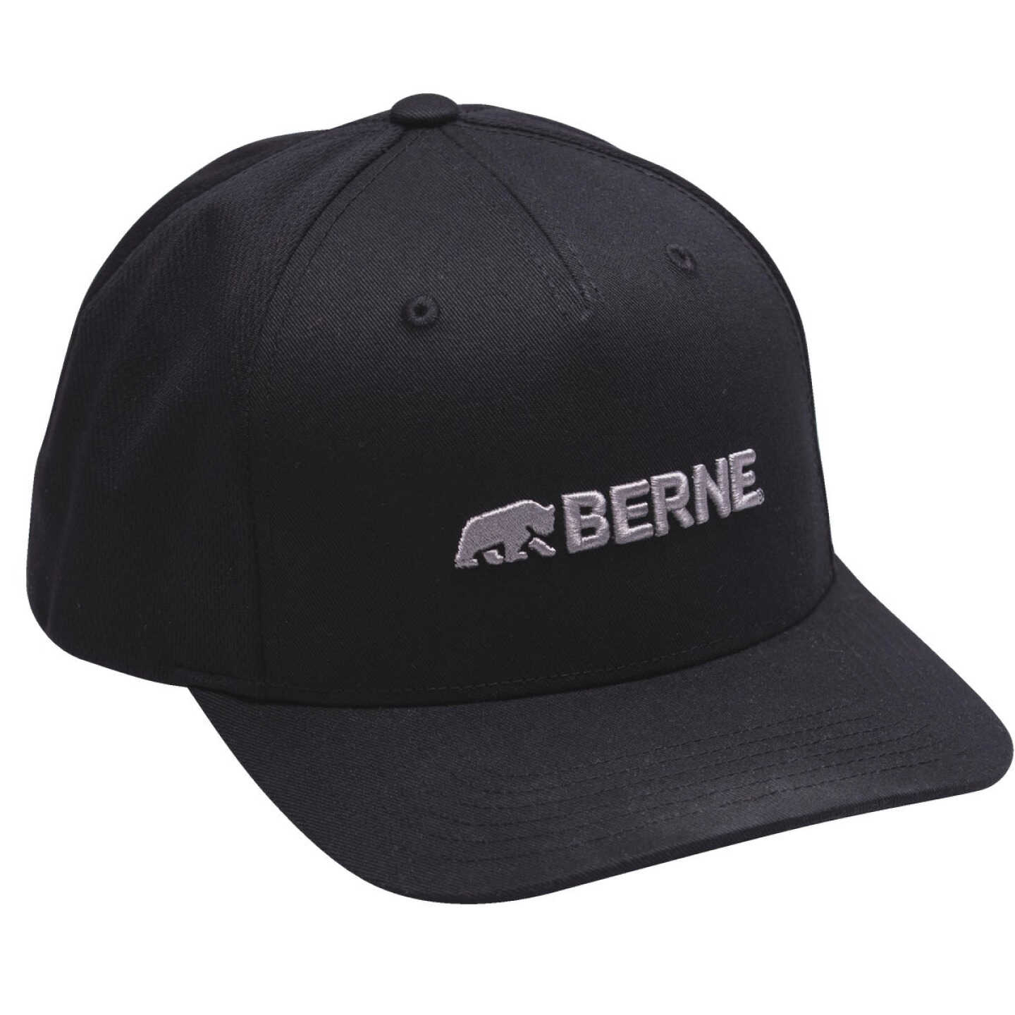 Berne Black Horizontal Logo Mesh-Back Cap Image 1
