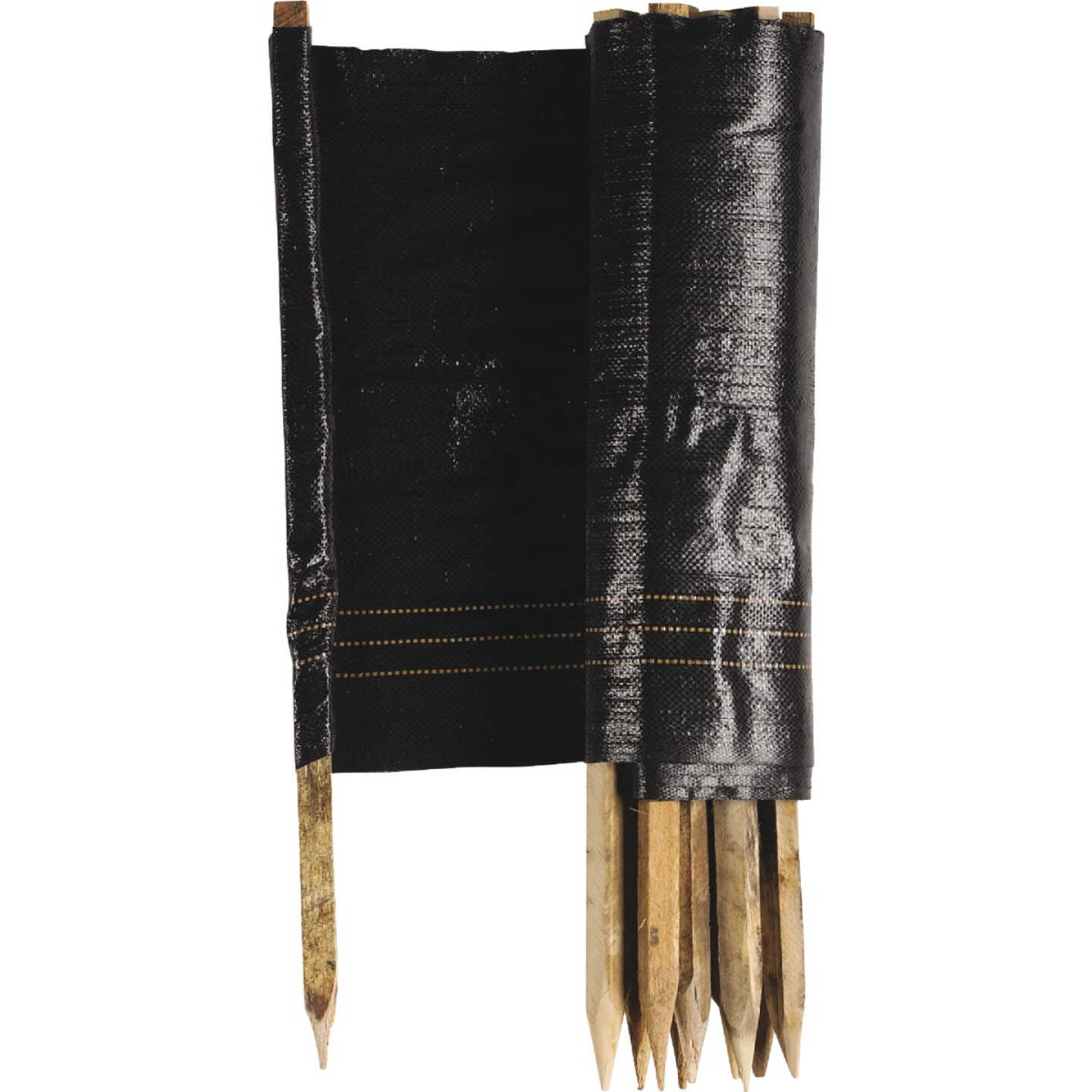 Tenax 2 Ft. H. x 100 Ft. L. Preassembled Black Woven Geotextile Silt Fence Image 6