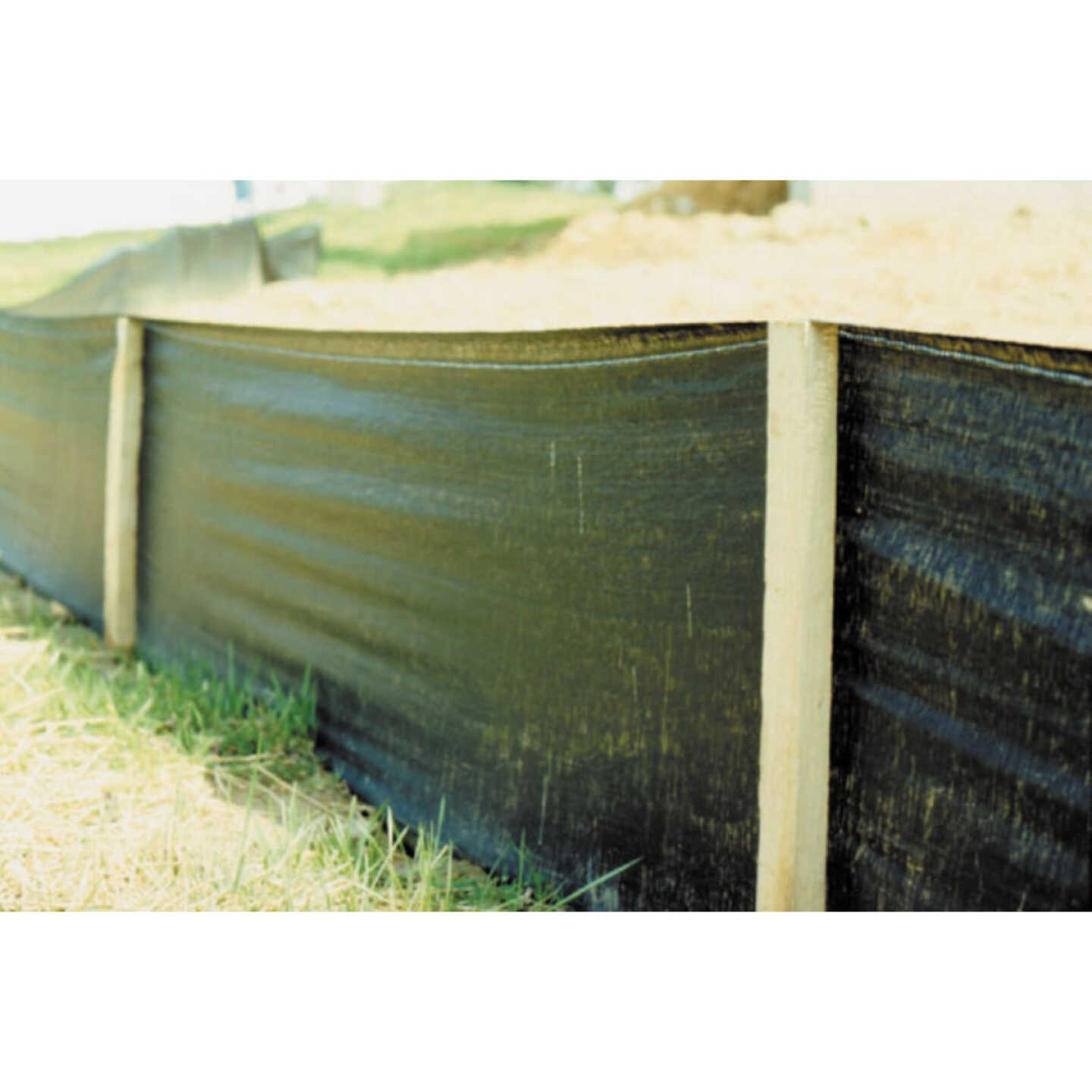 Tenax 2 Ft. H. x 100 Ft. L. Preassembled Black Woven Geotextile Silt Fence Image 4