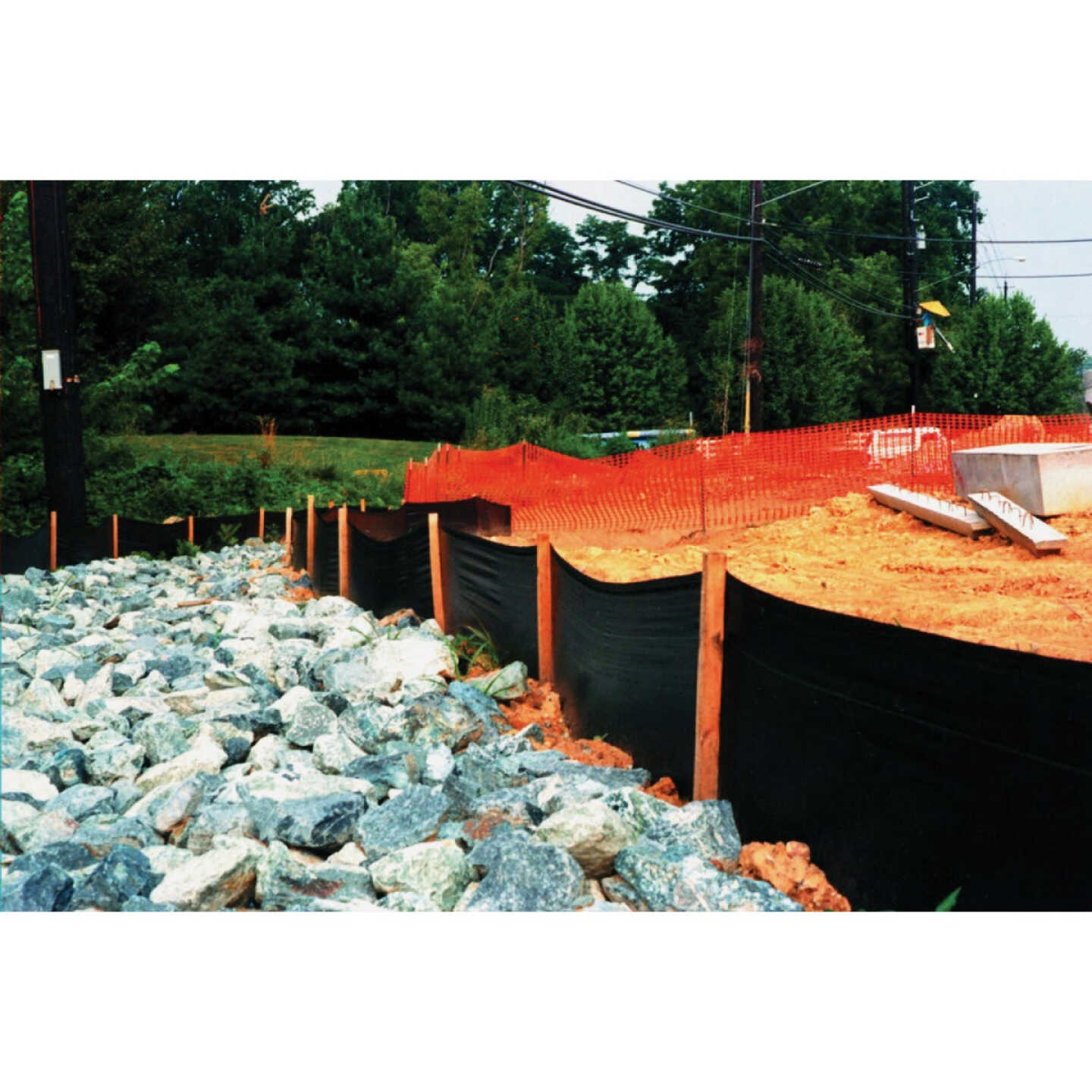 Tenax 3 Ft. H. x 100 Ft. L. Preassembled Black Woven Geotextile Silt Fence Image 2